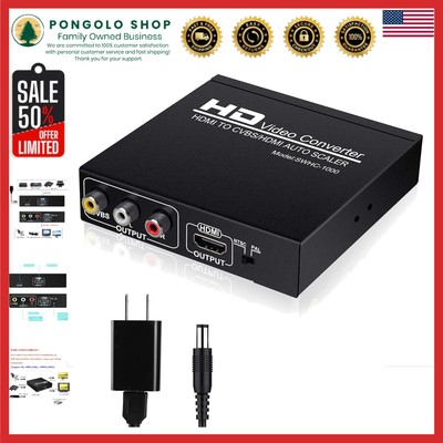 Versatile HDMI to RCA/HDMI Adapter - Easy Plug & Play with 1080P Support