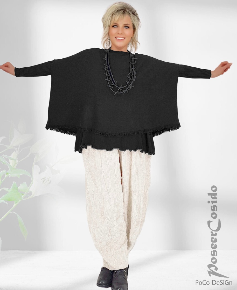 Camiseta Túnica Larga Estilo Lagenlook De Mujer - Color Blanco, Tallas 44 A 58 (L A XXXL), 94% Viscosa 6% Elastano, Hecha En Alemania