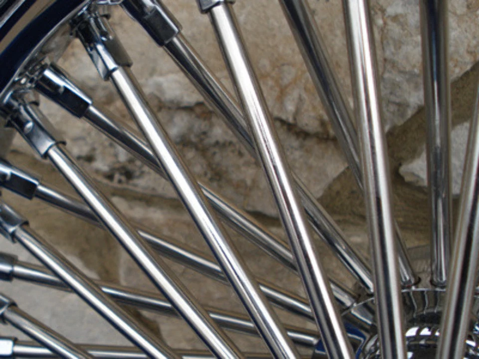 RUEDA DELANTERA 16X3,5" ADNA MAMMOTH 52 RADIOS PARA HARLEY TOURING BAGGER 1984-99 Foto 4 de 4