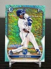 Juan Olmos 2023 Bowman Chrome 1st Bowman Aqua Shimmer Refractor 49/125