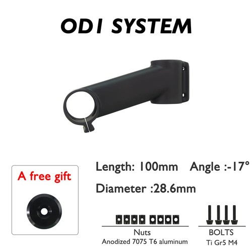 Full Carbon Fiber Stem Fork Clamp Diameter 28.6/31.8mm -6/17 Degree 80-120mm - Picture 39 of 47