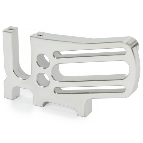 Motor Mount For Large Pinions 1/5 Motor Castle Arrma Limitless Aluminum Silver - Picture 5 of 16