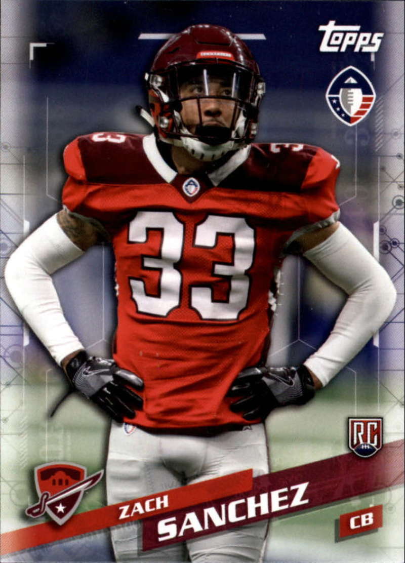 2019 Topps Alliance of American AAF Football Base Singles (Pick Your Cards)