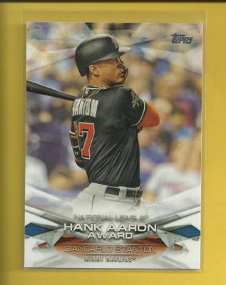 Giancarlo Stanton 2018 Topps Hank Aaron Award Ins Card # MLBA-2 New York Yankees