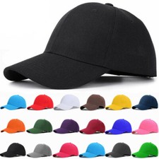 12 Pcs Baseball Caps Plain Hook-N-Loop Adjustable Solid Color Hat Polo Style Cap
