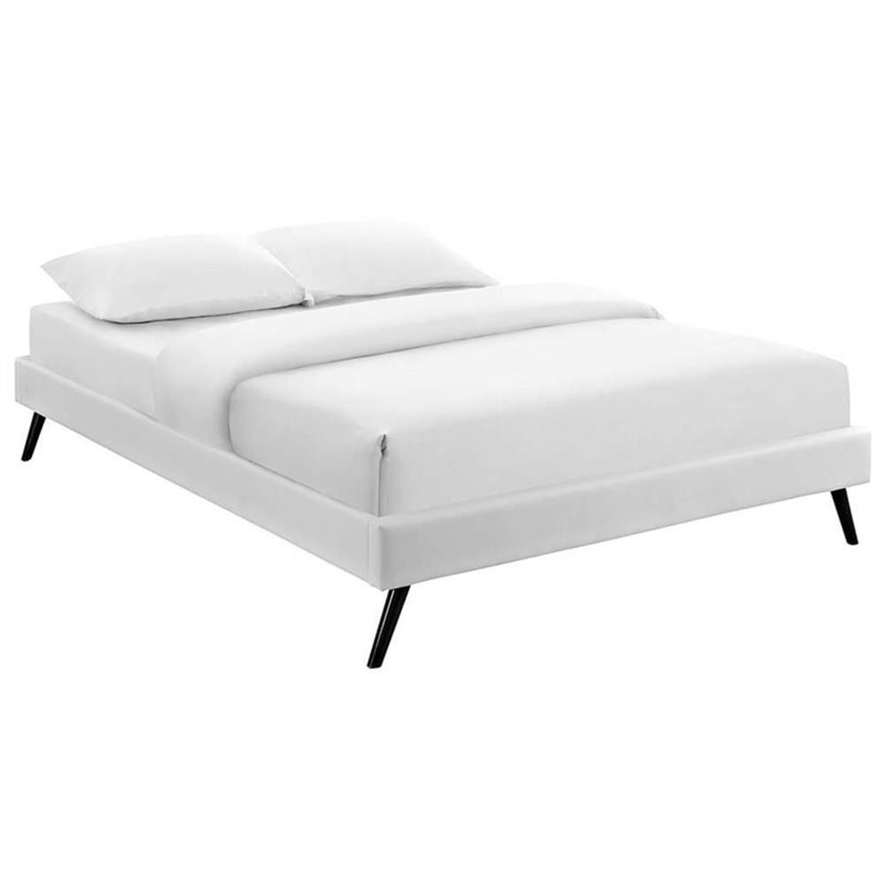 With Round Splayed Legs In White