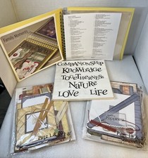 Family Moments 8x8 Scrapbook Complete Kit Album Paper Letters Yellow Cloth Case