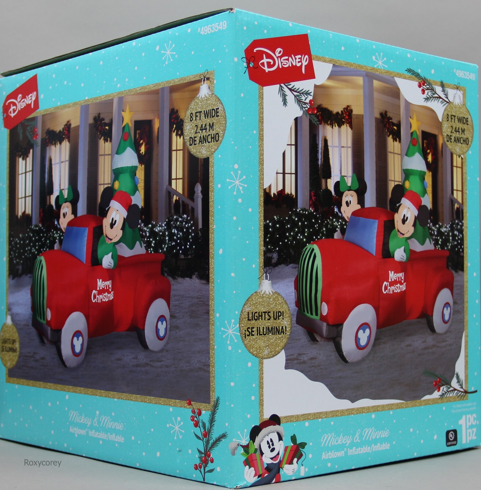 Disney Gemmy 8 ft Mickey & Minnie Christmas Truck with Christmas Tree