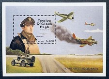 SIERRA LEONE WWII MOTION PICTURES STAMPS '91 MNH TWELVE O'CLOCK HIGH AIRPLANE