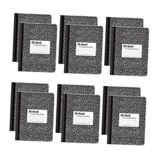 Composition Notebooks, College Ruled Paper, 9-3/4" x 7-1/2", Black 12 Books