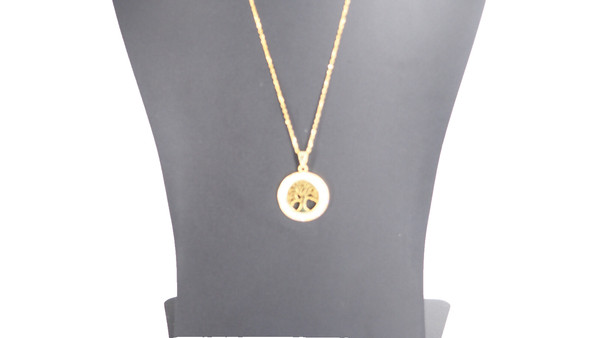 Alternate view of 925 Sterling Silver Tree Life Necklace Pendant 14k Gold Plated Made Italy