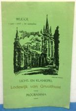 Vintage Programme Louis Of Gruuthuse Pageant Light and Sound Play Belgium 1950s