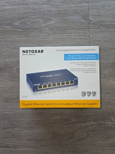 NETGEAR GS108 ProSafe 8-Port Gigabit Ethernet Switch (Unmanaged)
