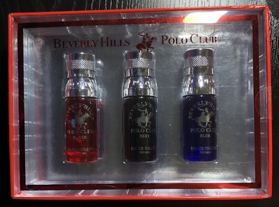 Beverly Hills Polo Club Gift Box Set of Cologne (15ml): Blaze, Sexy,  Blue