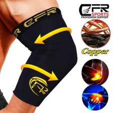 Copper Tennis Elbow Brace Support Compression Sleeve Arthritis Tendonitis Pain