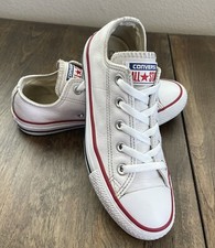 Converse All Star Chuck Taylor Mens 4 Women 6 Shoes White Leather Low Sneaker
