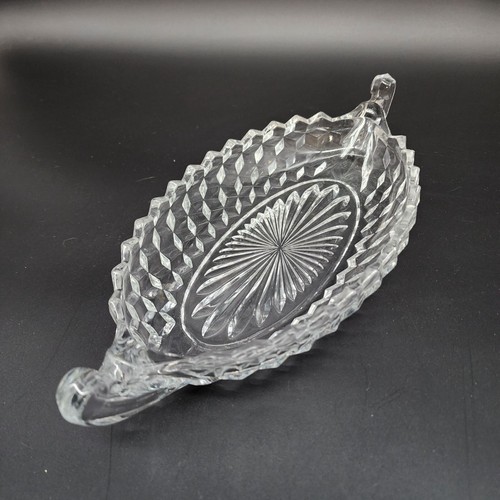 Plato de 12" ovalado de vidrio dividido e indiviso Fostoria American Celery Boats - Imagen 4 de 14