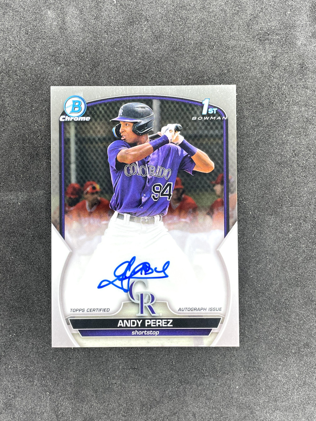 2023 Bowman Chrome Prospect Andy Perez 1st Bowman Auto #CPA-APA Colorado Rockies