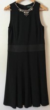 Lauren RALPH LAUREN Black Dress Women's 10 Sleeveless Embellished