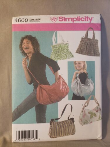 4668 Simplicity Pattern Bag Tote Crossbody Hobo