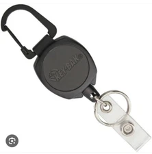 KEY-BAK CARABINER 24” CORD LENGTH RETRACTABLE KEYRING KEYS KEY RING