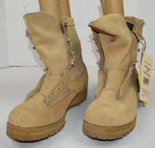 Vintage Combat Boots Belleville Y2K Tan Desert Combat Sz 12.5 c.2003 Made USA