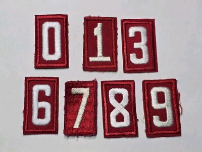 Older Style Red Solid Boy/Cub Scout Unit Number Your Choice of Number Quantity