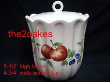 Corelle CHUTNEY 5-1/2" high to rim Canister JAY Imports Stoneware Seal in Place