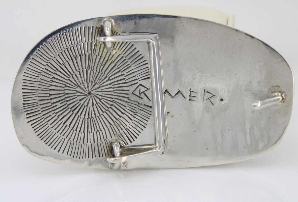 DANNY ROMERO Native American Yaqui Sterling Silver Running Horses Belt Buckle Danny Romero ranger set and buckle collection! Available  main image 4