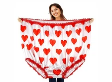 Giant Heart Undies, Big Momma Undies, Funny Joke Gag Gift Novelty Underwear