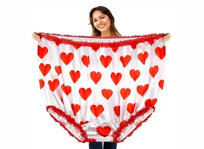 LARKMO Giant Heart Undies, Big Momma Undies, Funny Joke Gag Gift Novelty Underwear