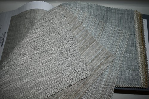 FABRIC SAMPLE BOOK Blue Beige Cream Neutrals SILKEN TEXTURES 75pcs LOT Drapery - Picture 8 of 21