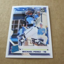 Michael Perez RC 2019 Panini Donruss Optic Rated Rookie #78 Tampa Bay Devil Rays