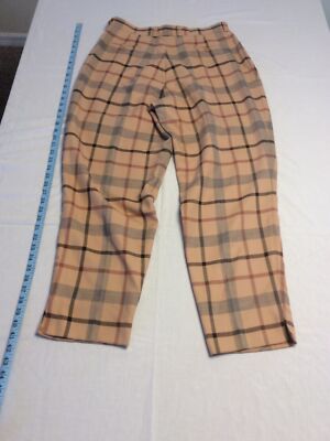 RARE MONDI MADE IN W. GERMANY EURO SIZE 44 PLAID GOLF STYLE MENS PANTS