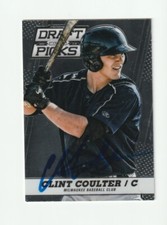Clint Coulter Signed 2013 Panini Prizm Perennial Draft Picks Card #14 Auto COA