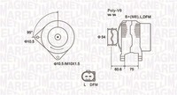 Magneti Marelli Lichtmaschine Generator Lima 063731757010 12V FüR BMW 3Er E46 X5
