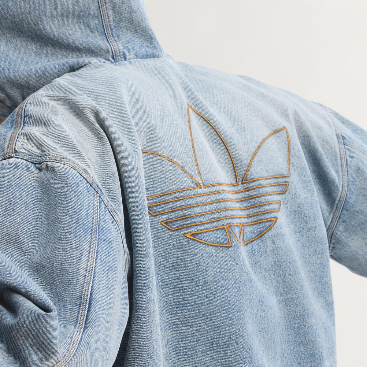 Adidas Denim Padded Hooded Jacket 