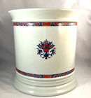 Raynaud & Co. Limoges Large 8" Planter Cachepot Red & Blue Rouen Design France — photo 1