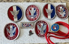 Boy Eagle Scout Lot Rank Badge Bolo Tie Hat Pin