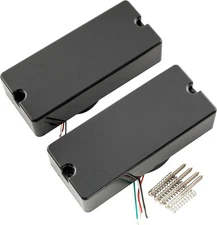 Artec MDC4 Ceramic Magnet Soapbar Style Bass Pickup Neck Bridge Black Set