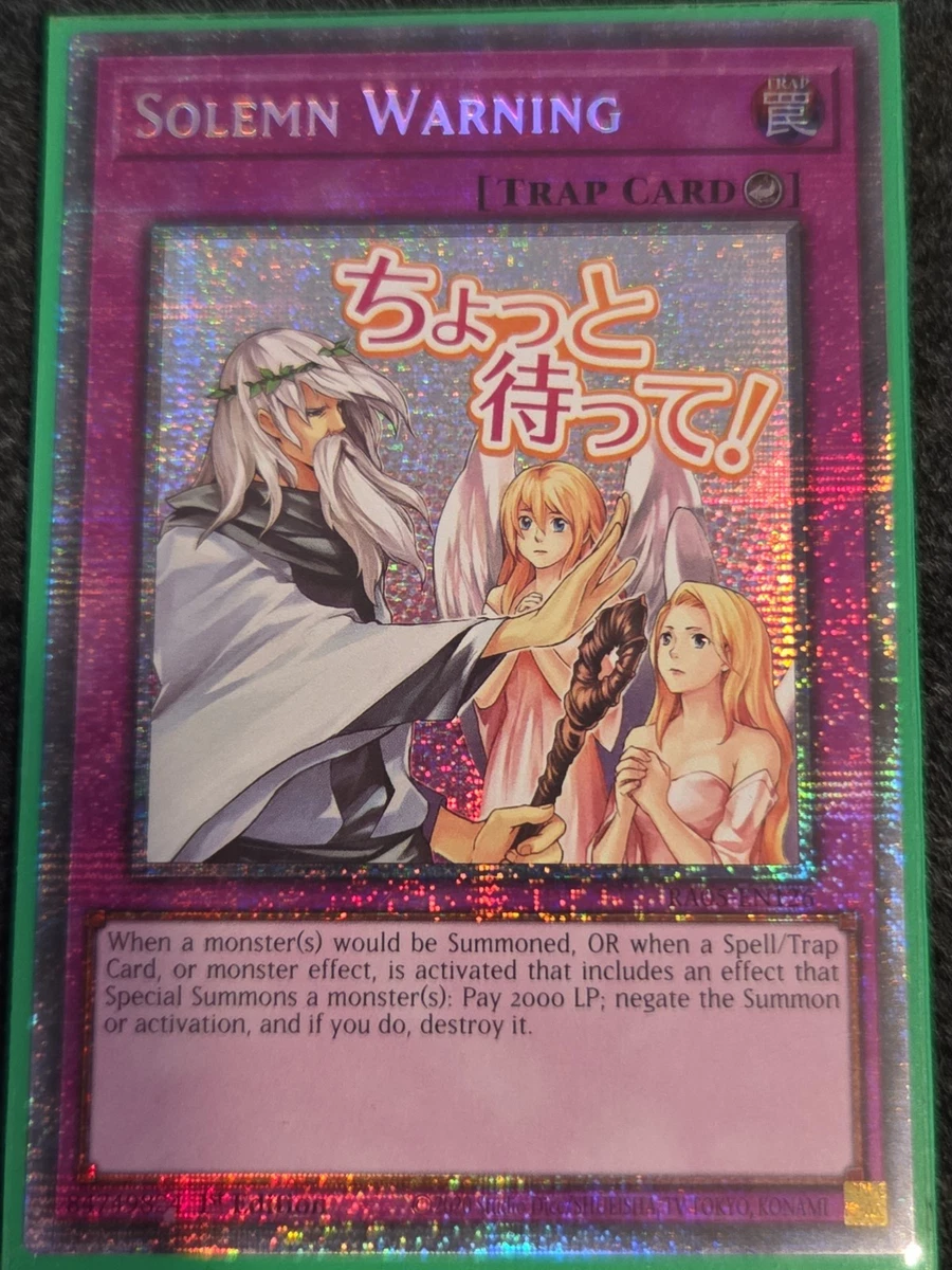 Yu-Gi-Oh! TCG Solemn Warning Individual Collectible Card Game