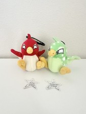 2005 Neopets McDonald  s Happy Meal Red and Speckled Green Pteri Plush Toys