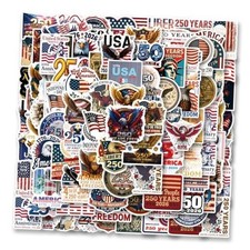 110Pcs America Anniversary 250th Stickers Pack 1776-2026 USA 250 Usa 250th