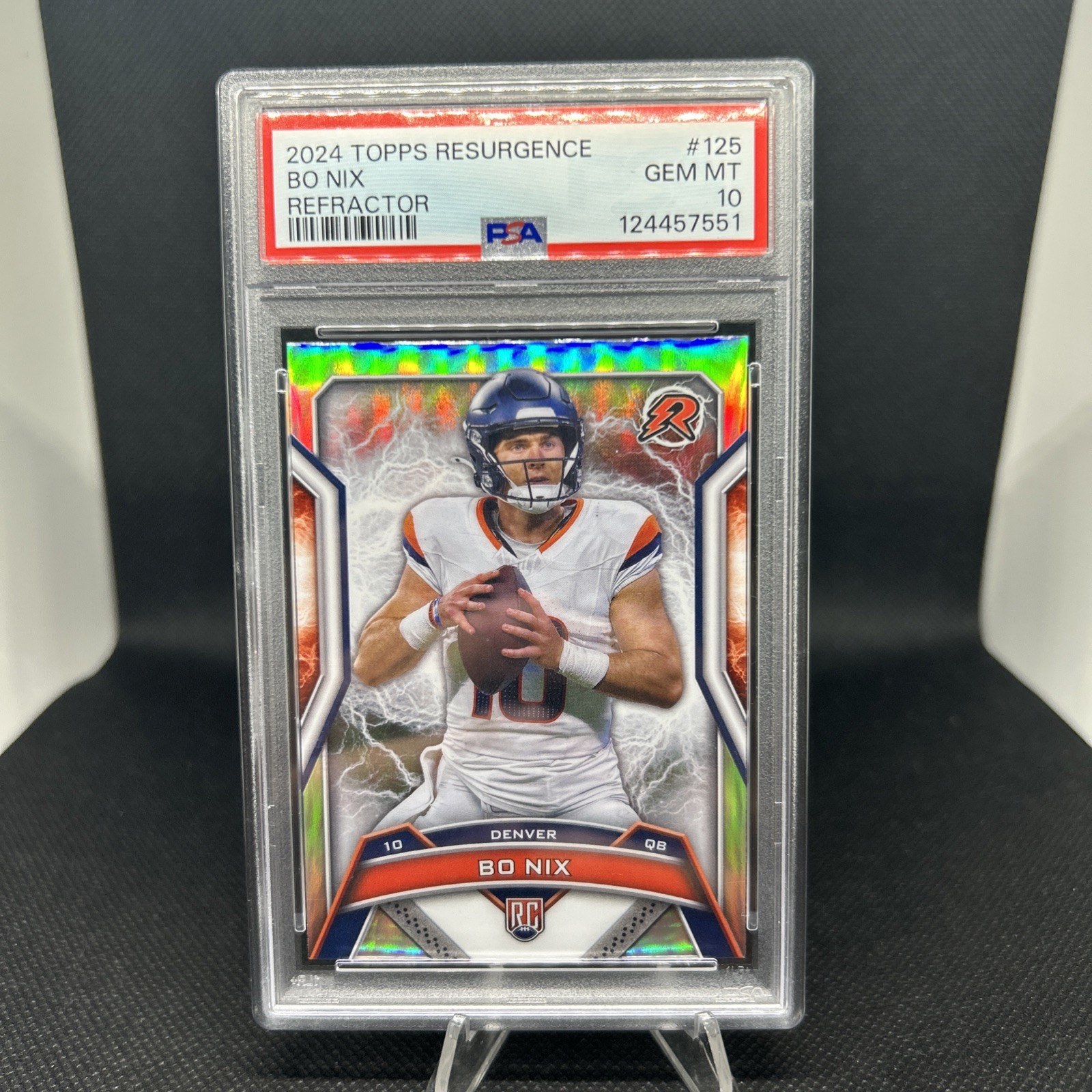 Bo Nix Topps Resurgence #125 Refractor