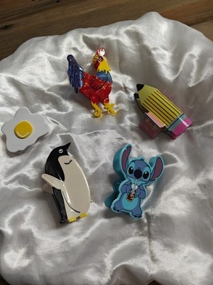 Lot Of 5 Whimsical Variety Hair Claw Clamps New Without Tags Unused Girls Teens