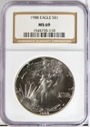 1988 American Eagle Silver Dollar $1 MS69 NGC