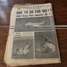 NY Mets Ron Swoboda World Series Game Daily News Newspaper October 1969