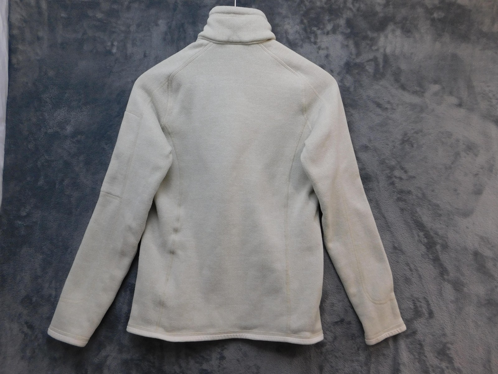 Patagonia Jacket Womens Medium White Fleece 1/4 Zip Pullover Sleeve Pocket thumbnail 9
