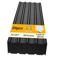 20 pcs Metal Roofing Panels - Corrugated Galvanized Roof Panels L41.34x W17.72