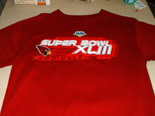 MENS SUPER BOWL XLIII ARIZONA CARDINALS T-SHIRT SIZE MEDIUM 100% COTTON-ANVIL